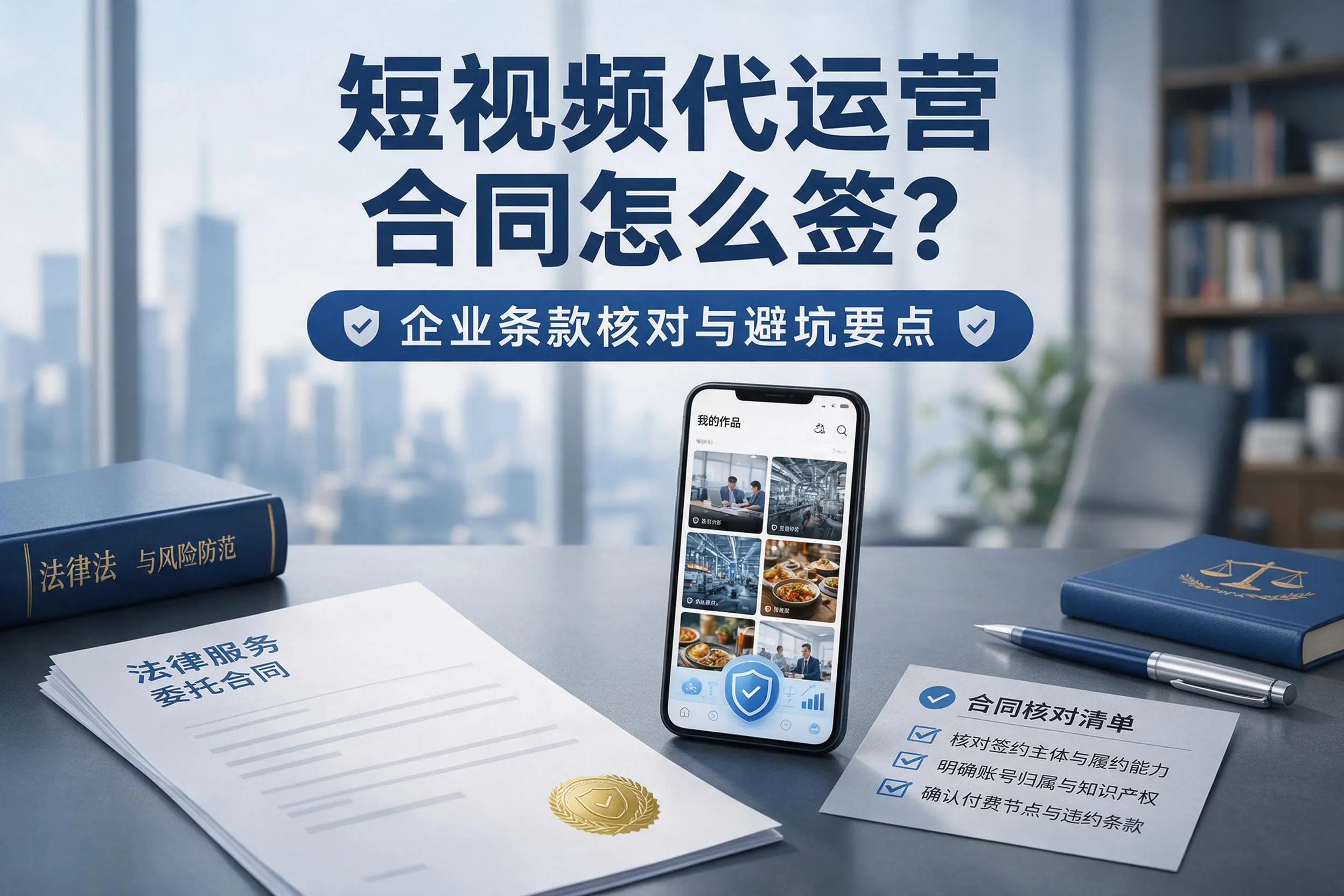 短视频代运营合同怎么签？遵义企业条款核对与避坑要点