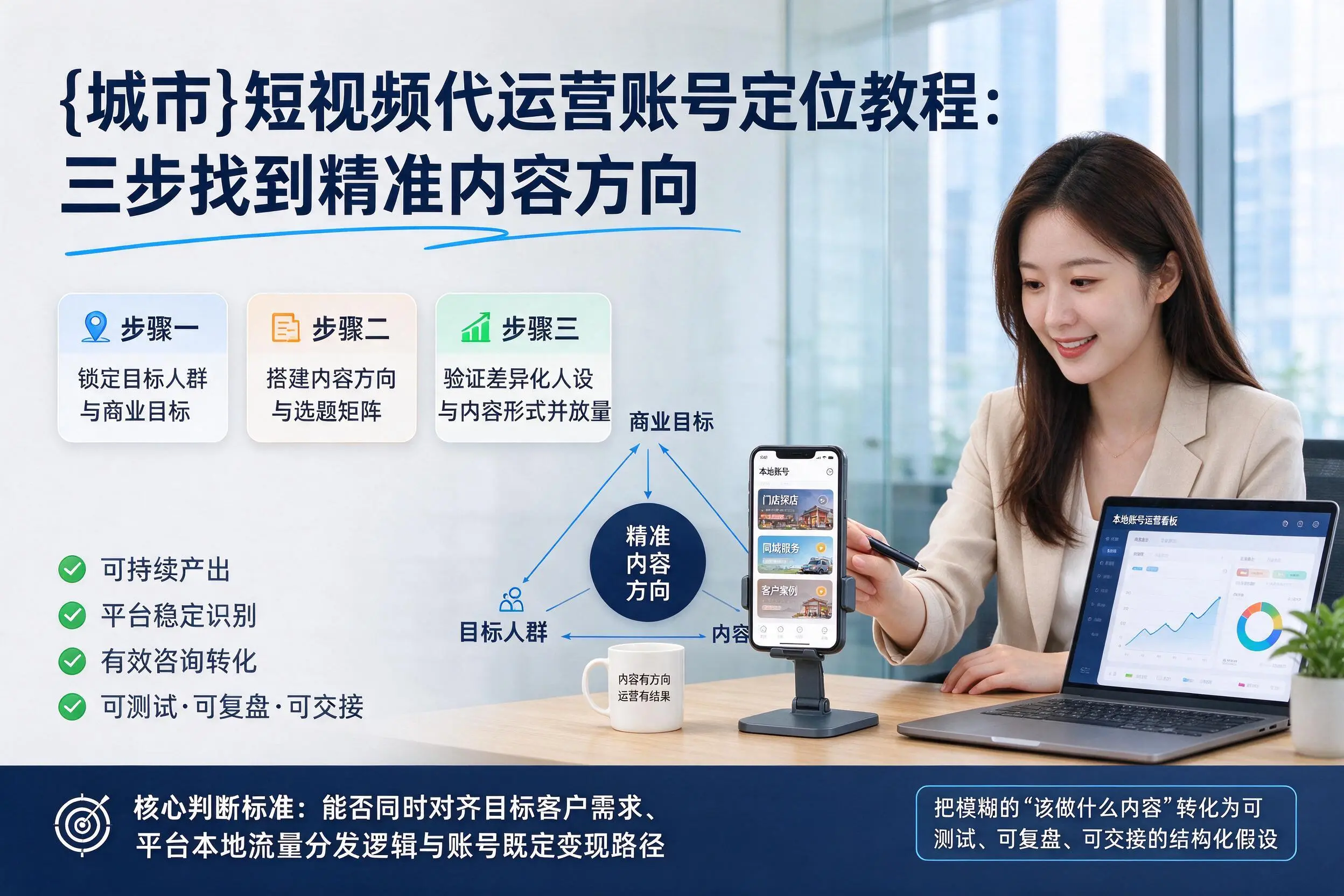 遵义短视频代运营账号定位教程:三步找到精准内容方向