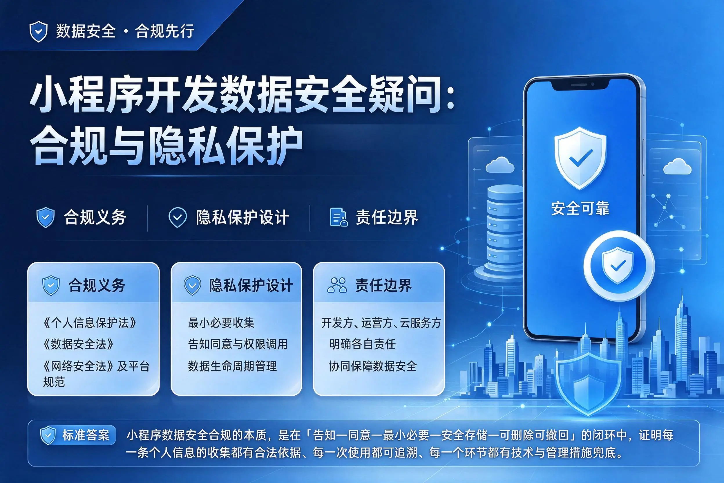 遵义小程序开发数据安全疑问：合规与隐私保护