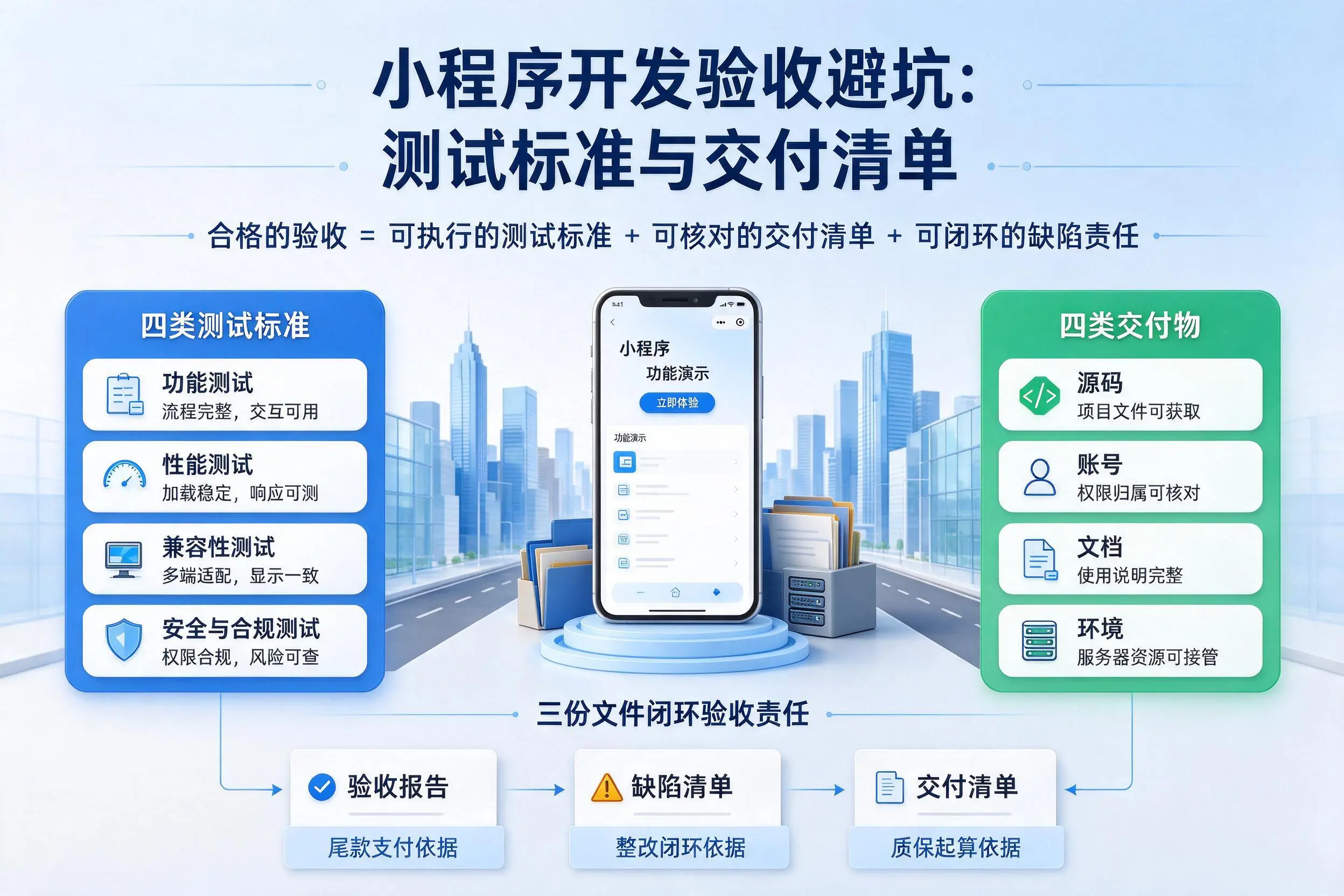 遵义小程序开发验收避坑:测试标准与交付清单
