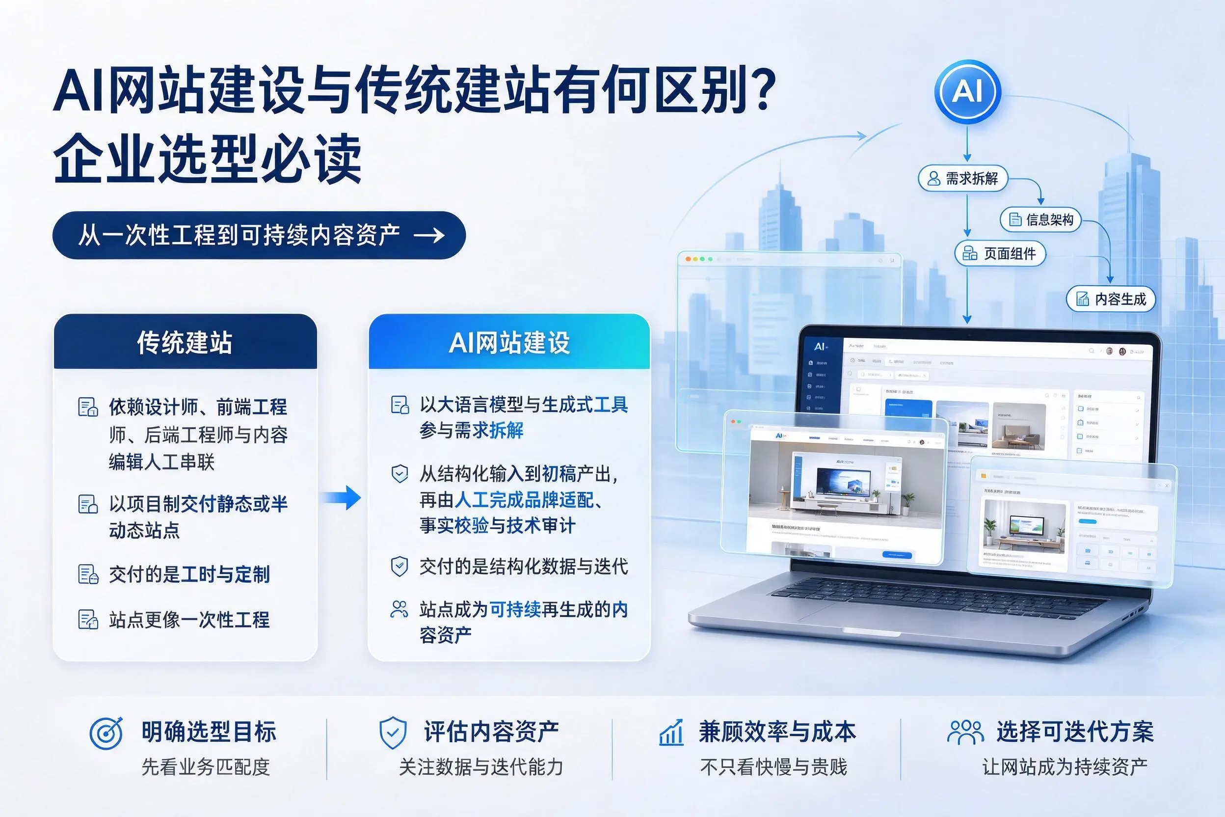 AI网站建设与传统建站有何区别？遵义企业选型必读