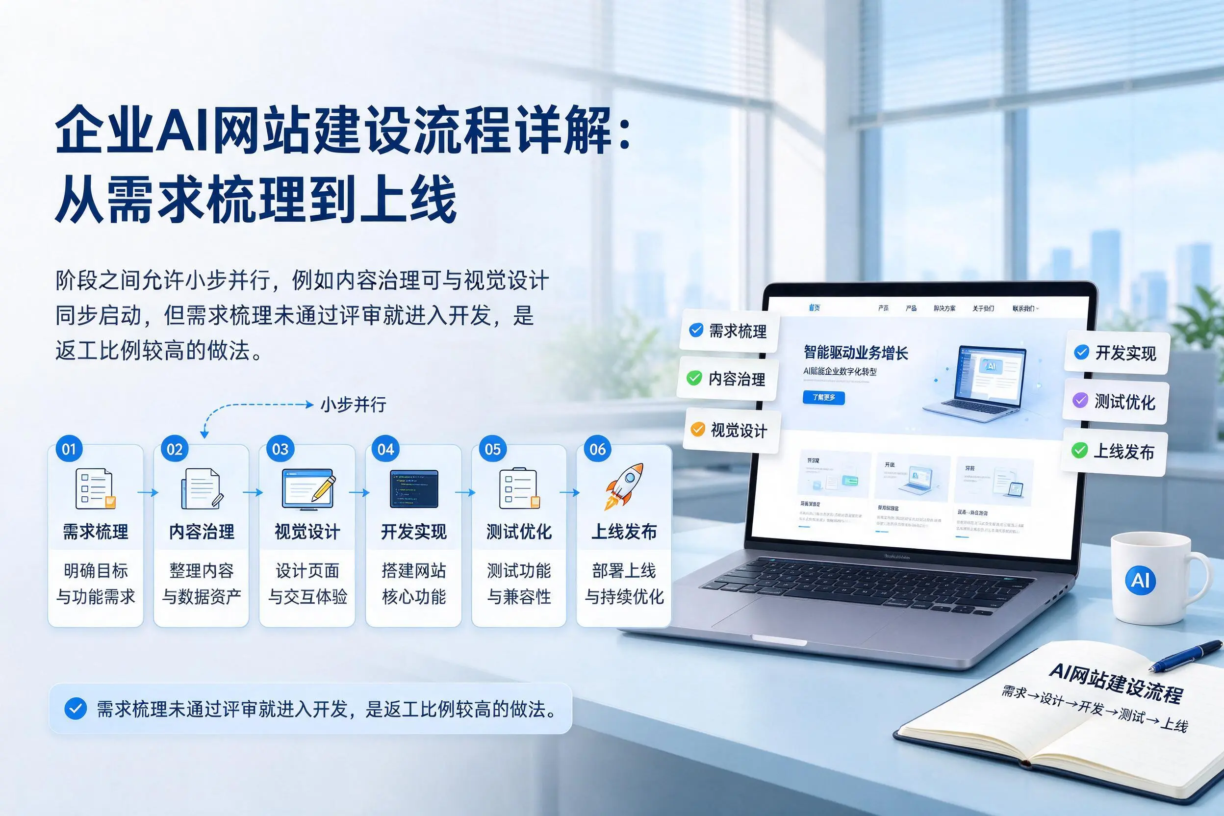 遵义企业AI网站建设流程详解：从需求梳理到上线
