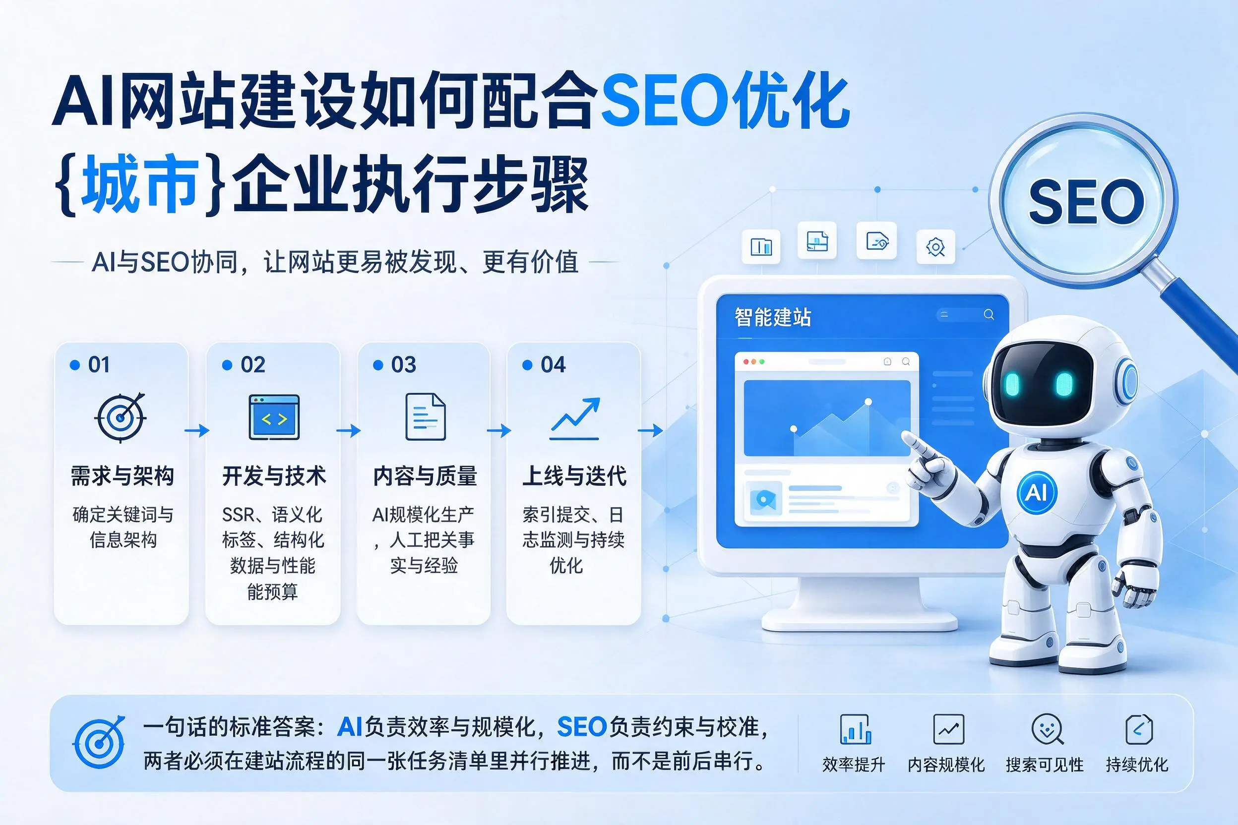 AI网站建设如何配合SEO优化,遵义企业执行步骤