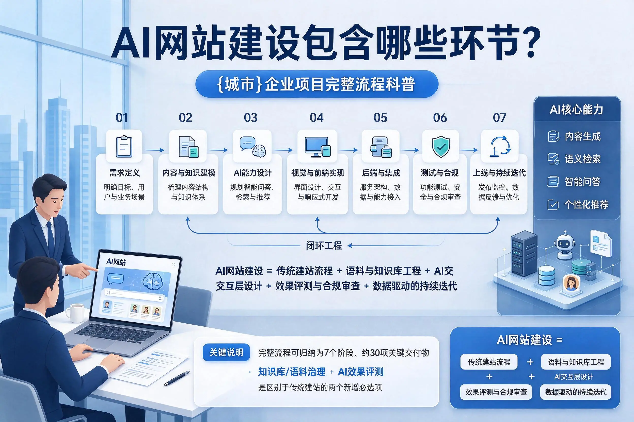 AI网站建设包含哪些环节?遵义企业项目完整流程科普