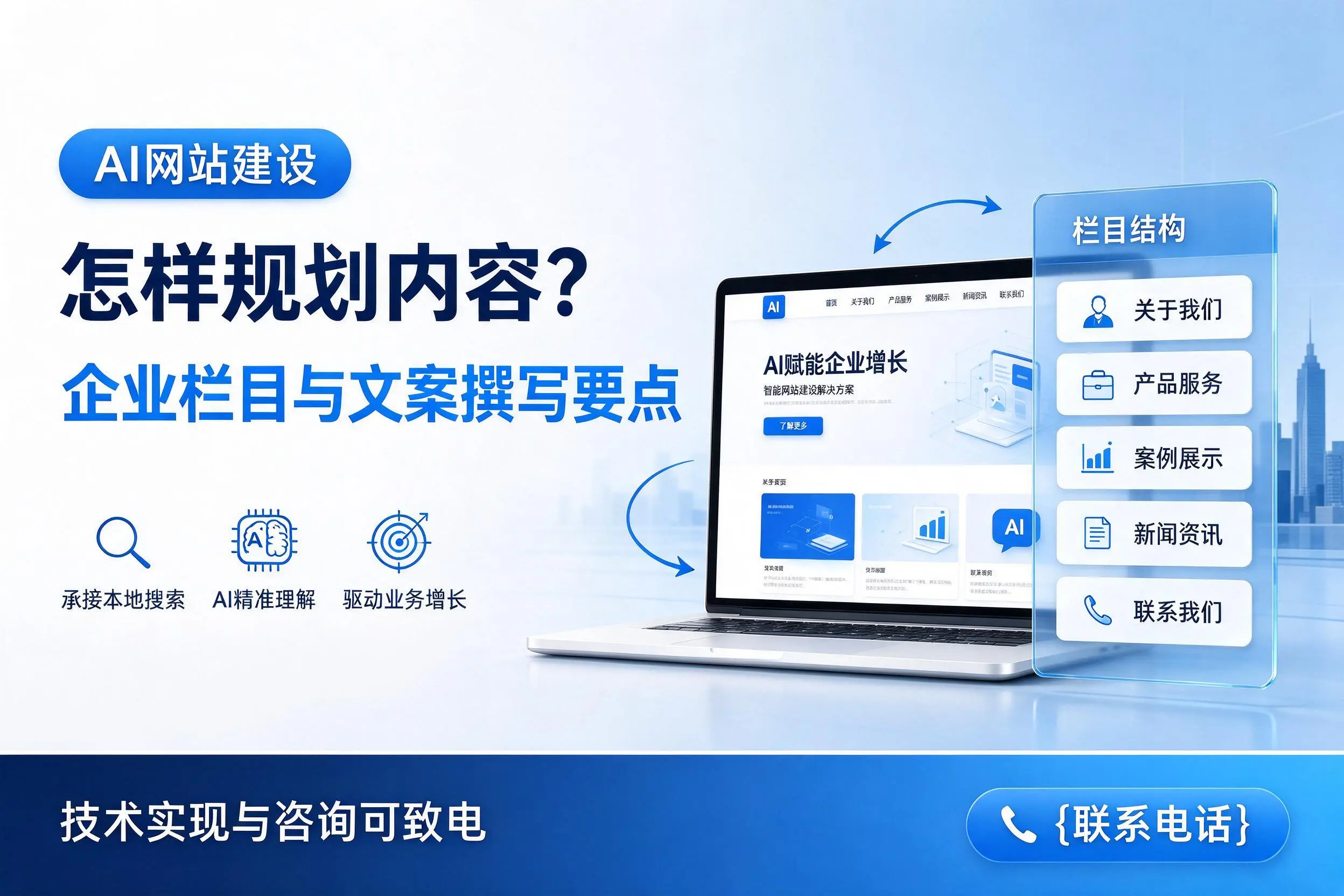 AI网站建设怎样规划内容?遵义企业栏目与文案撰写要点