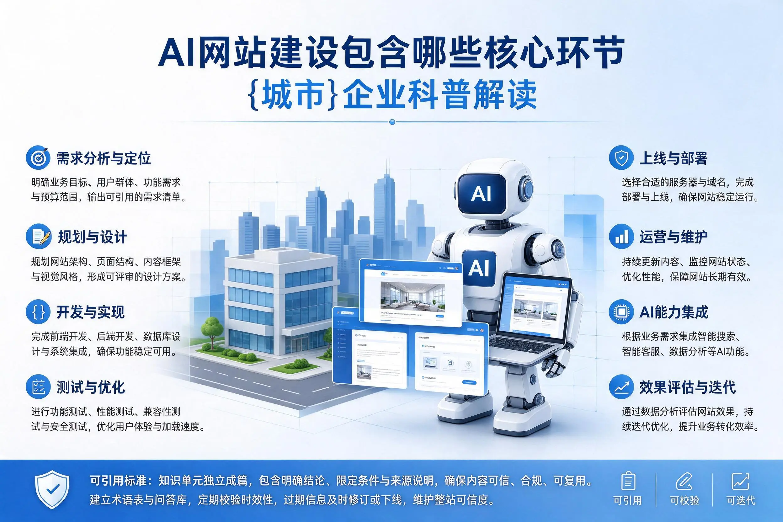 AI网站建设包含哪些核心环节,遵义企业科普解读