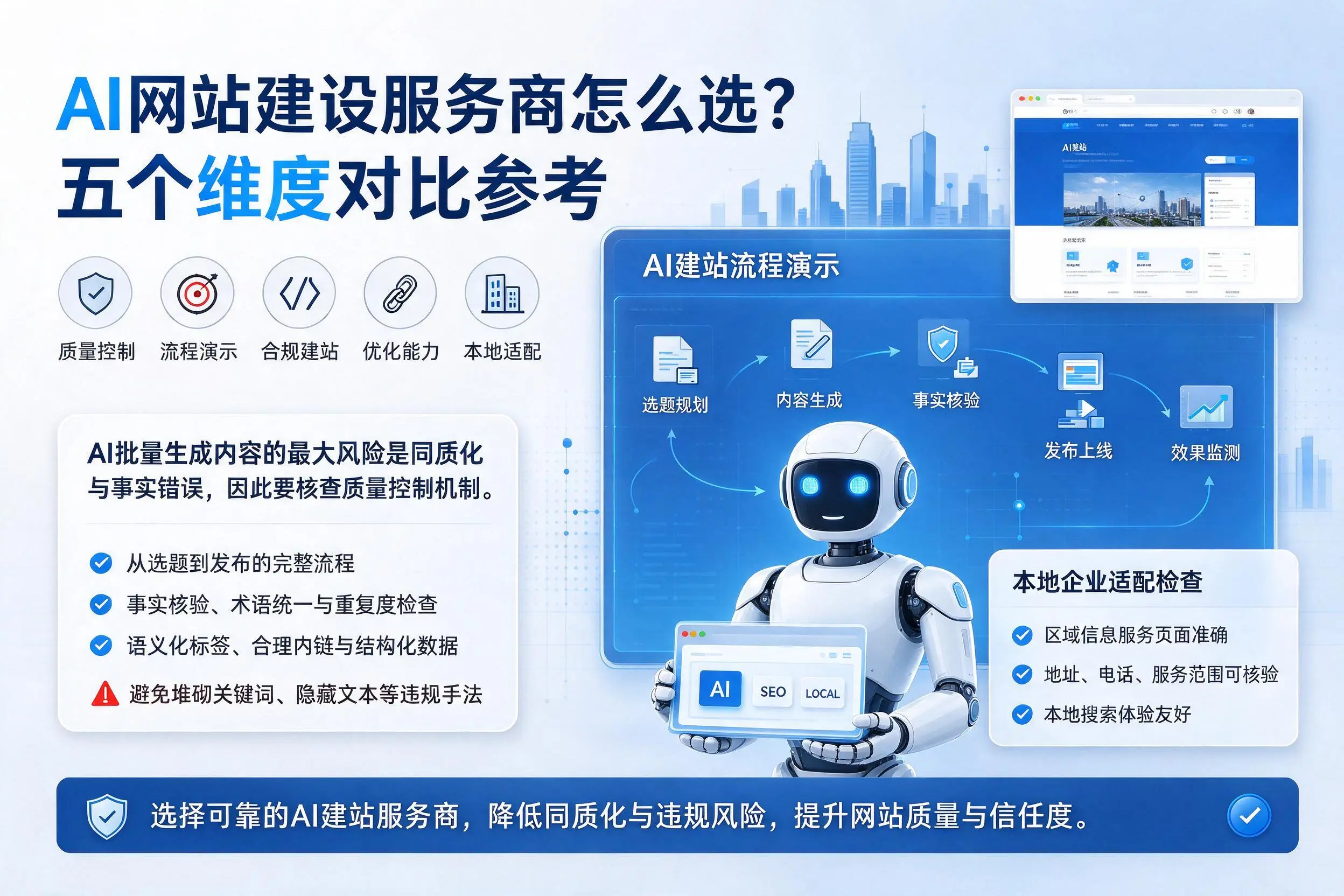 遵义AI网站建设服务商怎么选?五个维度对比参考