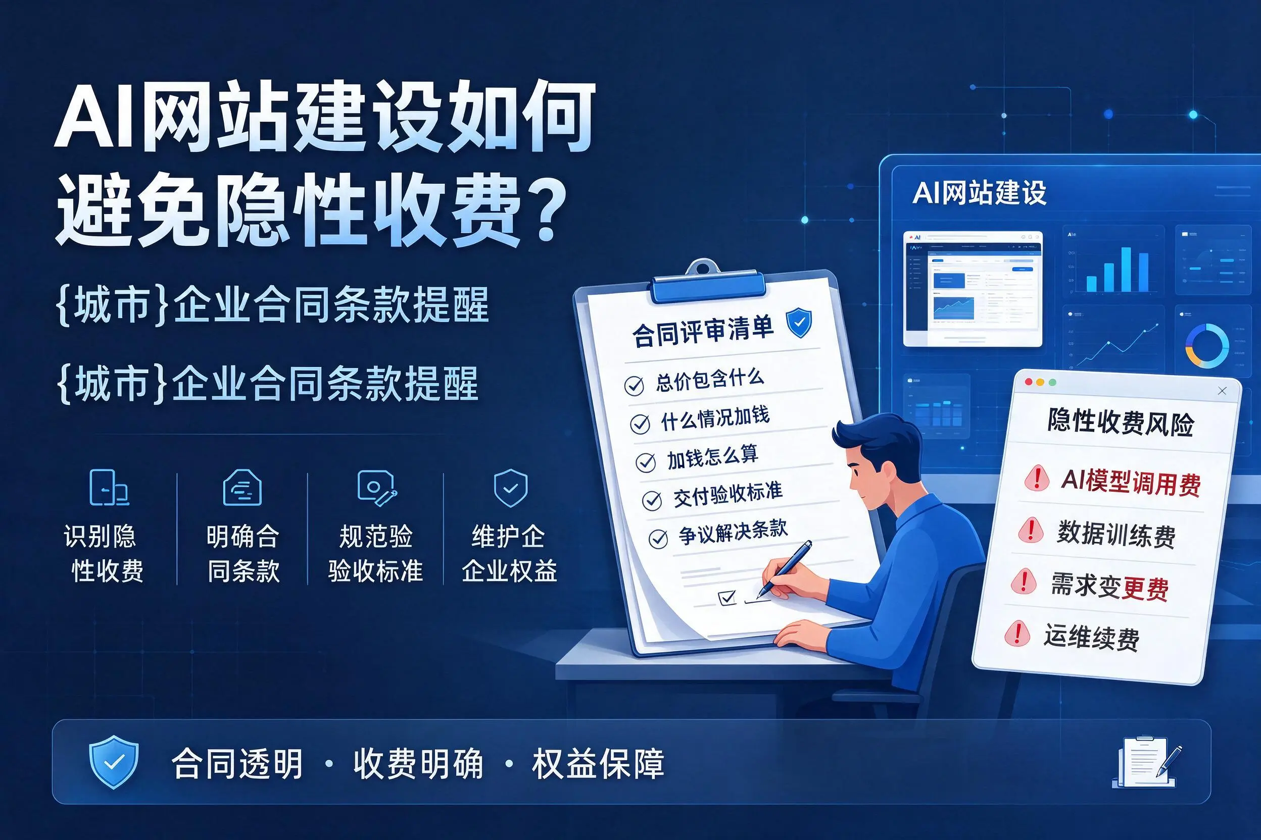 AI网站建设如何避免隐性收费?遵义企业合同条款提醒