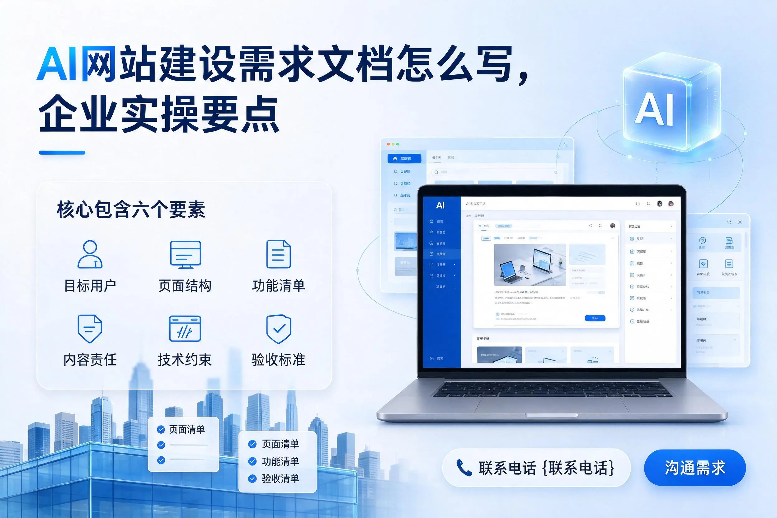 AI网站建设需求文档怎么写,遵义企业实操要点